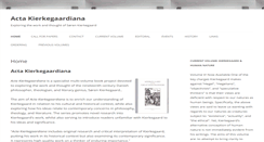 Desktop Screenshot of actakierkegaardiana.com
